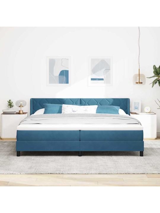 Kontinentaalvoodi koos madratsiga must 100x200 cm samet peaga
