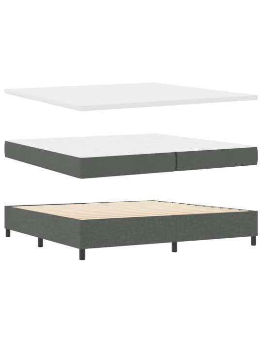 Kontinentaalvoodi madratsiga tumehall 200 x 200 cm kangas