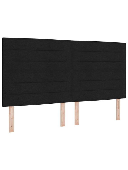 Kontinentaalvoodi madratsi ja peatsiga must 200 x 200 cm kangas