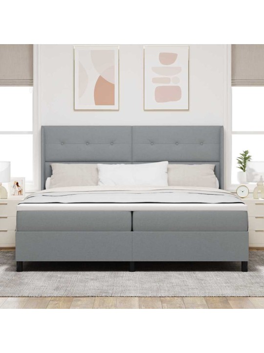 Kontinentaalvoodi madratsiga helehall 200 x 200 cm kangas