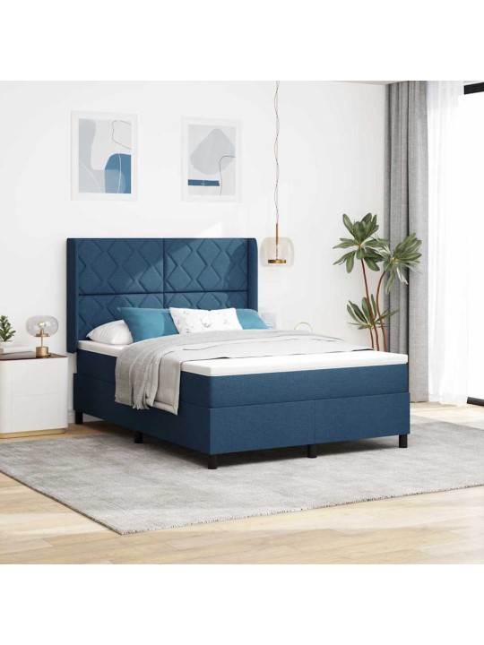 Kontinentaalvoodi madratsi ja peatsiga sinine 140 x 190 cm kangas