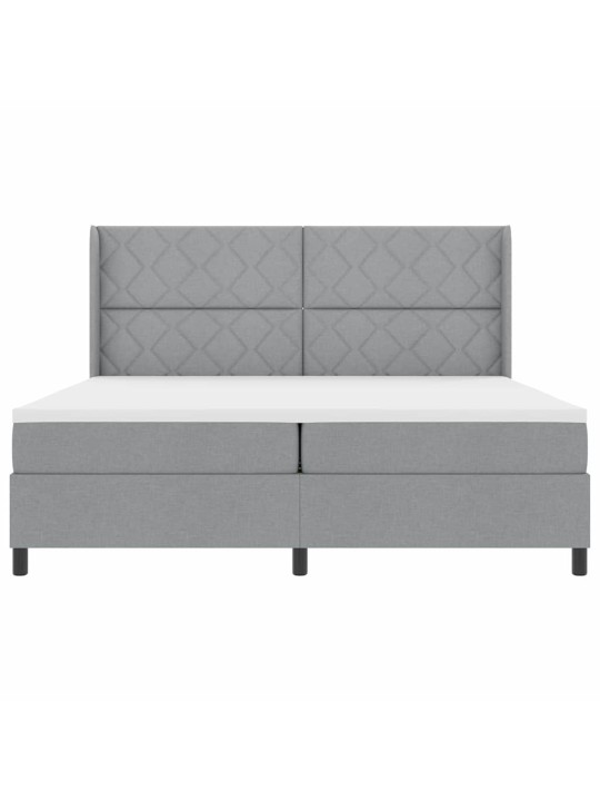 Kontinentaalvoodi madratsiga helehall 200 x 200 cm kangas