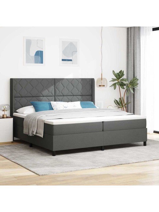 Kontinentaalvoodi madratsiga tumehall 200 x 200 cm kangas