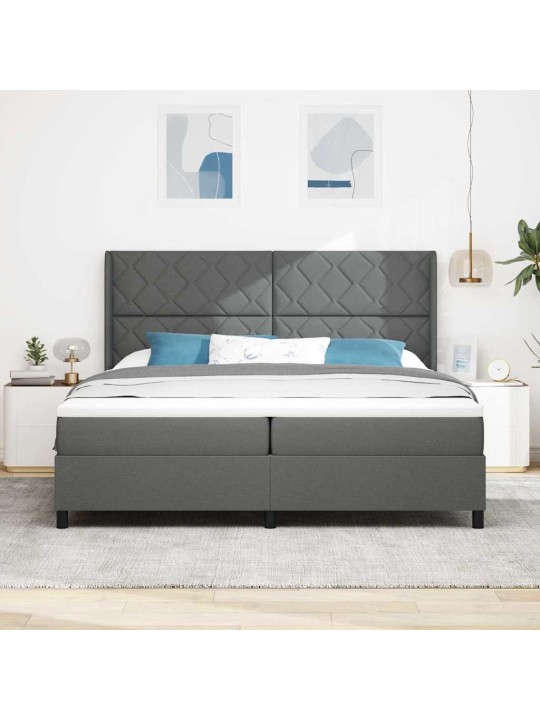 Kontinentaalvoodi madratsiga tumehall 200 x 200 cm kangas