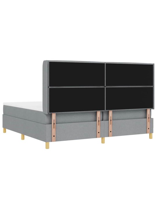Kontinentaalvoodi madratsiga peaga helehall 200 x 200 cm kangas