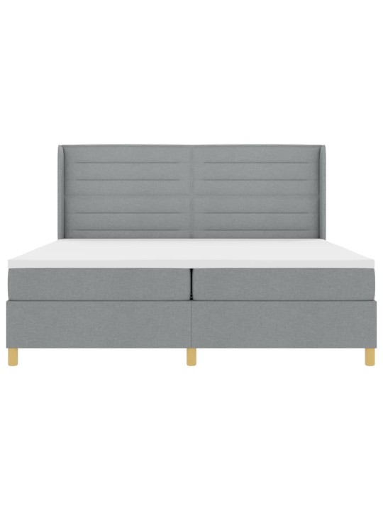 Kontinentaalvoodi madratsiga peaga helehall 200 x 200 cm kangas