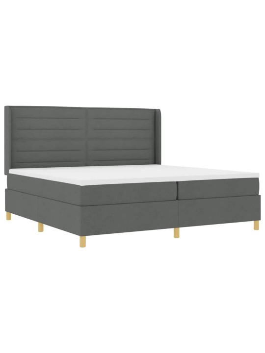 Kontinentaalvoodi madratsiga peaga tumehall 200 x 200 cm kangas