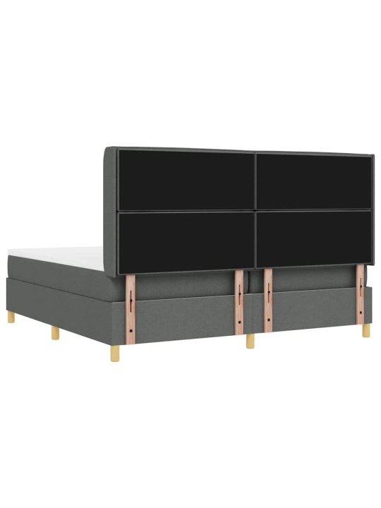 Kontinentaalvoodi madratsiga peaga tumehall 200 x 200 cm kangas