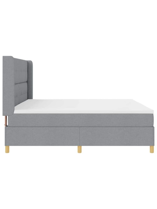 Kontinentaalvoodi madratsiga peaga helehall 200 x 200 cm kangas