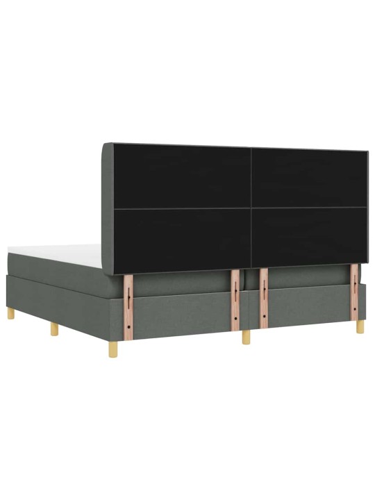 Kontinentaalvoodi madratsiga peaga tumehall 200 x 200 cm kangas