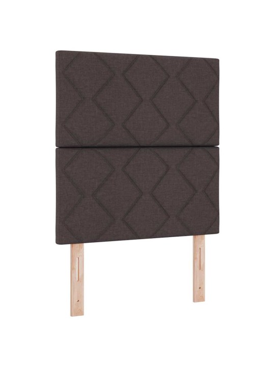 Kontinentaalvoodi madratsiga peaga tumepruun 80 x 200 cm kangas