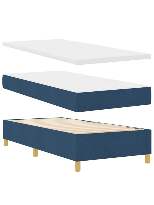 Kontinentaalvoodi madratsiga peaga sinine 90 x 200 cm kangas