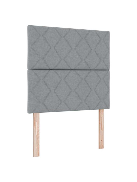 Kontinentaalvoodi madratsiga peaga helehall 100 x 200 cm kangas