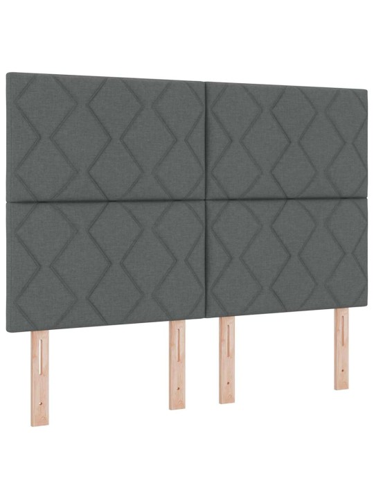 Kontinentaalvoodi madratsiga peaga tumehall 140 x 200 cm kangas