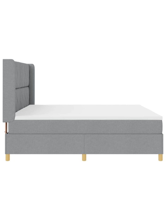 Kontinentaalvoodi madratsiga peaga helehall 200 x 200 cm kangas