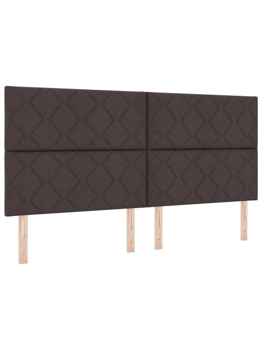 Kontinentaalvoodi madratsiga peaga tumepruun 200 x 200 cm kangas
