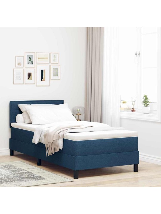 Kontinentaalvoodi madratsi ja peatsiga sinine 80 x 200 cm kangas