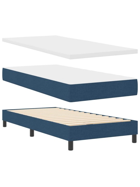 Kontinentaalvoodi madratsi ja peatsiga sinine 100 x 200 cm kangas