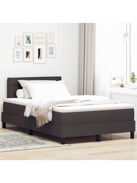 Kontinentaalvoodi madratsiga tume pruun 120 x 190 cm kangas