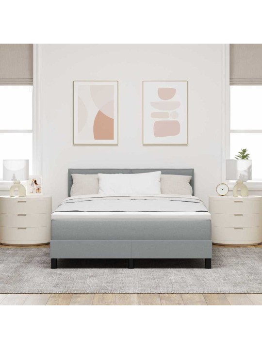 Kontinentaalvoodi madratsiga helehall 160 x 200 cm kangas