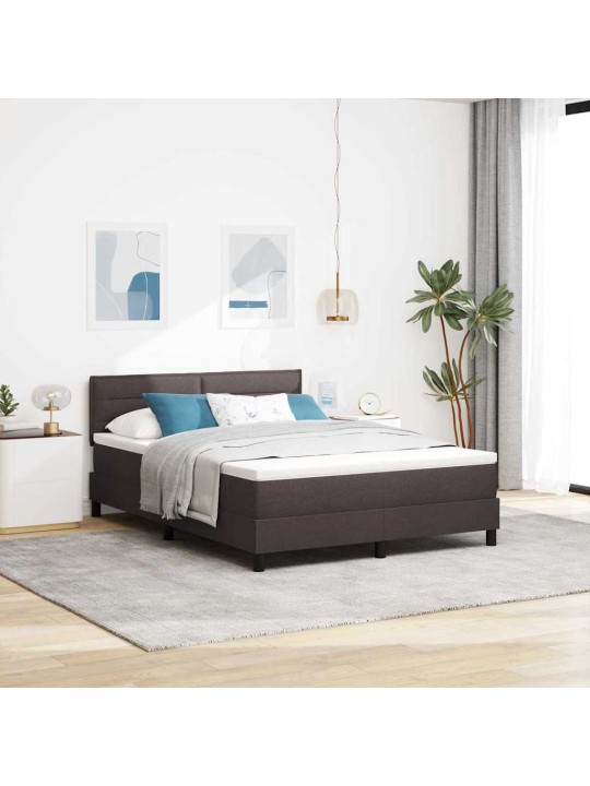 Kontinentaalvoodi madratsiga tume pruun 160 x 200 cm kangas