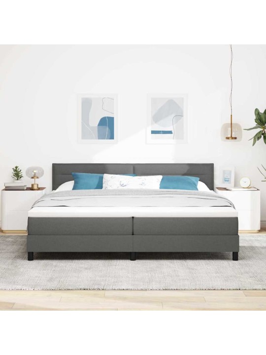 Kontinentaalvoodi madratsiga tumehall 200 x 200 cm kangas