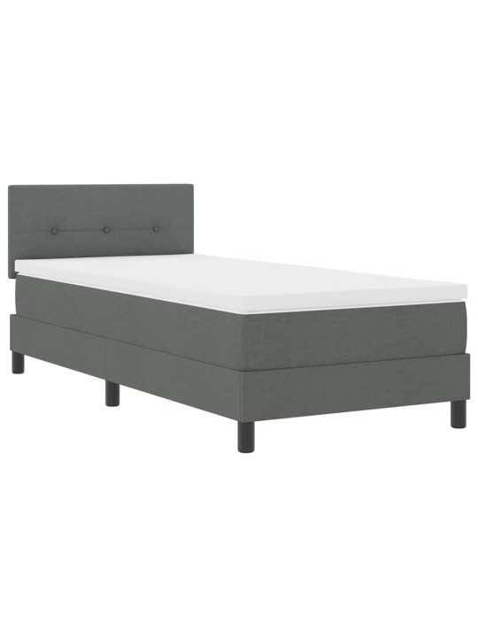 Kontinentaalvoodi madratsi ja peatsiga tumehall 90 x 200 cm kangas