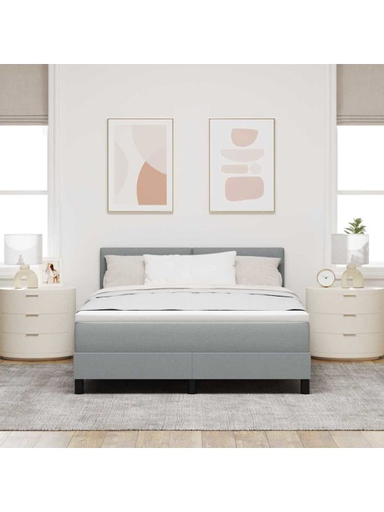 Kontinentaalvoodi madratsiga helehall 140 x 190 cm kangas