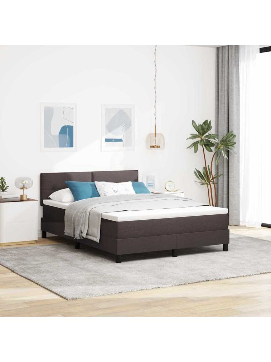 Kontinentaalvoodi madratsiga tume pruun 160 x 200 cm kangas