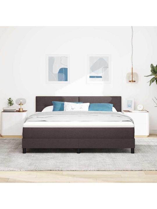 Kontinentaalvoodi madratsiga tume pruun 180 x 200 cm kangas