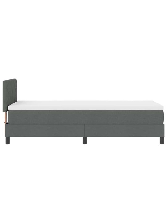 Kontinentaalvoodi madratsi ja peatsiga tumehall 80 x 200 cm kangas