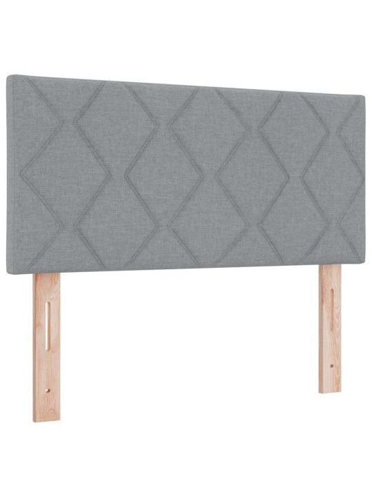 Kontinentaalvoodi madratsi ja peatsiga helehall 90 x 200 cm kangas