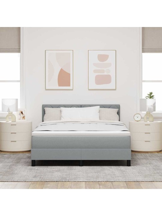 Kontinentaalvoodi madratsiga helehall 140 x 190 cm kangas
