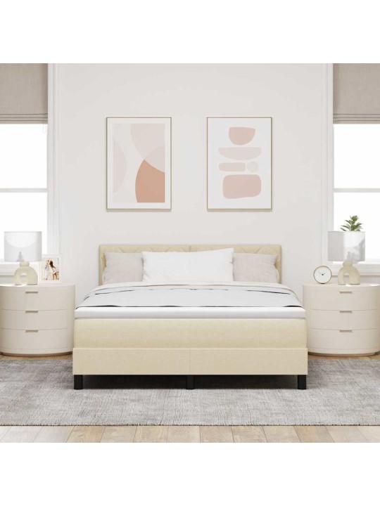 Kontinentaalvoodi madratsi ja peatsiga kreemjas 140 x 200 cm kangas