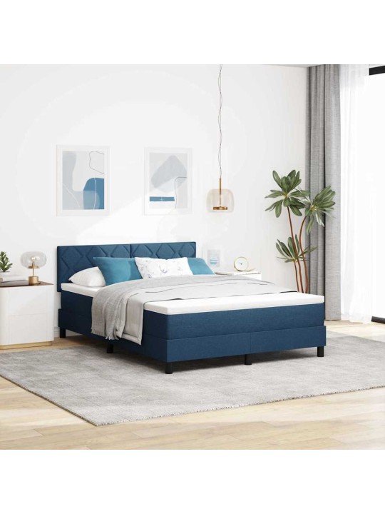 Kontinentaalvoodi madratsi ja peatsiga sinine 140 x 200 cm kangas