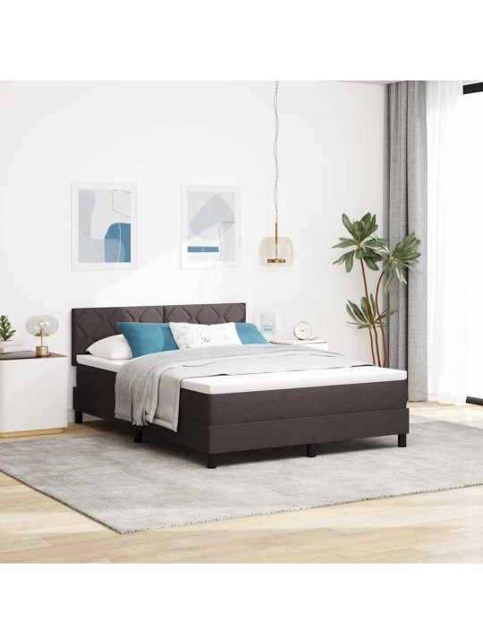 Kontinentaalvoodi madratsiga tume pruun 160 x 200 cm kangas