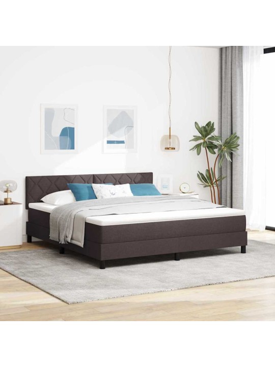 Kontinentaalvoodi madratsiga tume pruun 180 x 200 cm kangas