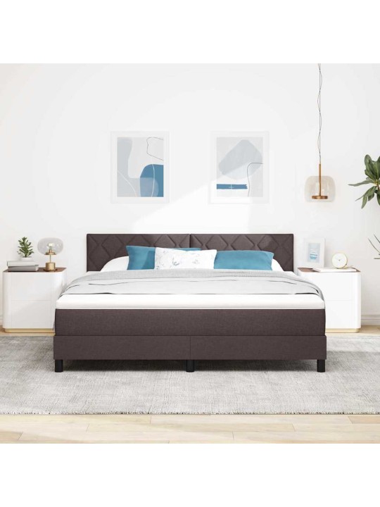 Kontinentaalvoodi madratsiga tume pruun 180 x 200 cm kangas