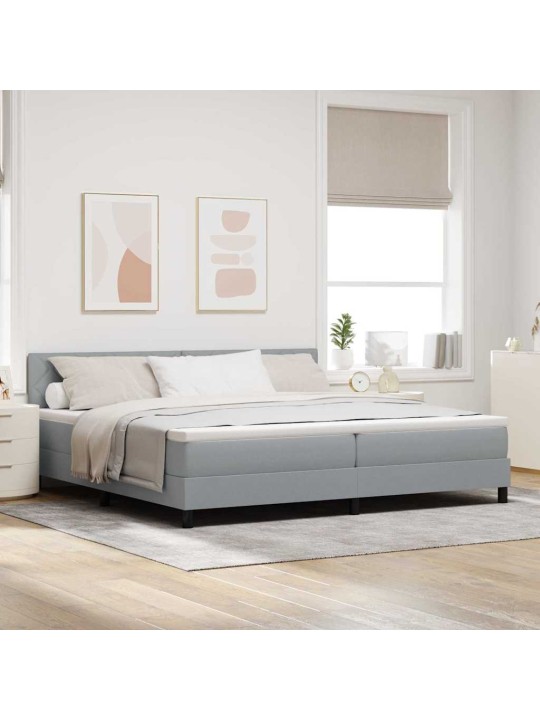 Kontinentaalvoodi madratsiga helehall 200 x 200 cm kangas