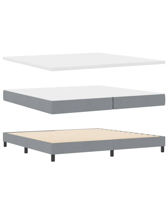 Kontinentaalvoodi madratsiga helehall 200 x 200 cm kangas