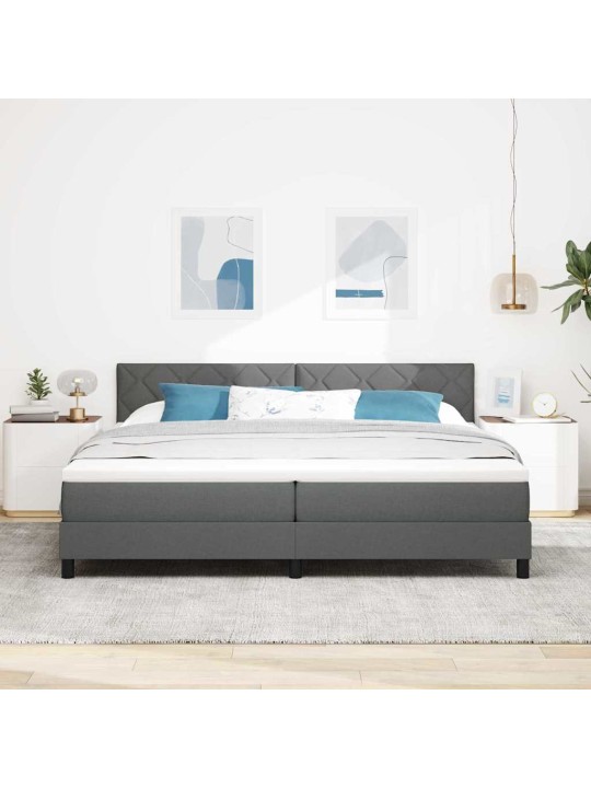 Kontinentaalvoodi madratsiga tumehall 200 x 200 cm kangas