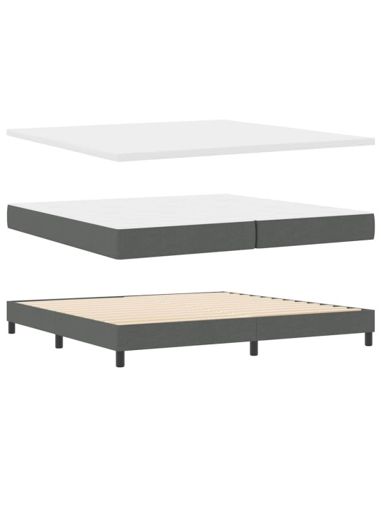 Kontinentaalvoodi madratsiga tumehall 200 x 200 cm kangas
