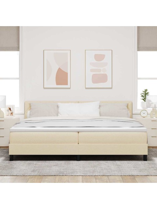 Kontinentaalvoodi madratsi ja peatsiga kreemjas 200 x 200 cm kangas