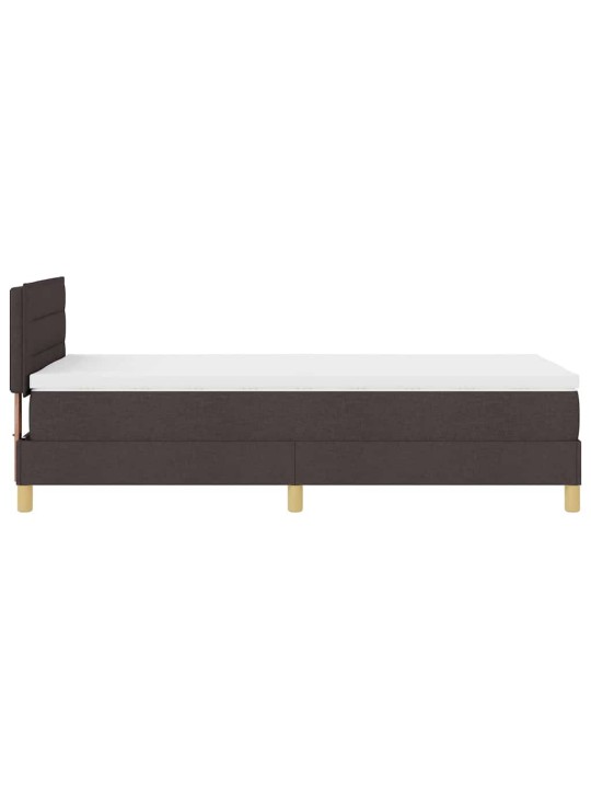 Kontinentaalvoodi madratsiga tumepruun 80 x 200 cm kangas