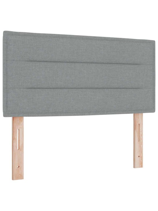 Kontinentaalvoodi madratsi ja peatsiga helehall 90 x 200 cm kangas