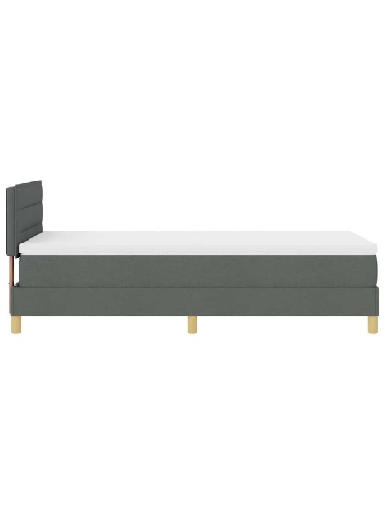 Kontinentaalvoodi madratsi ja peatsiga tumehall 90 x 200 cm kangas