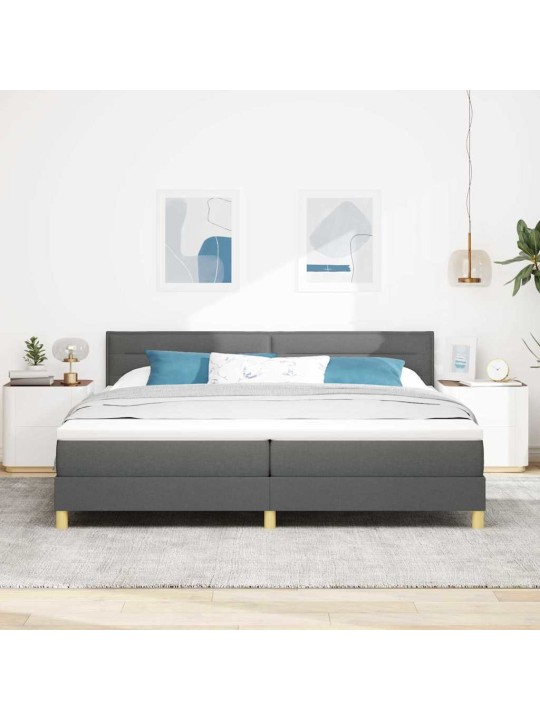 Kontinentaalvoodi madratsiga tumehall 200 x 200 cm kangas