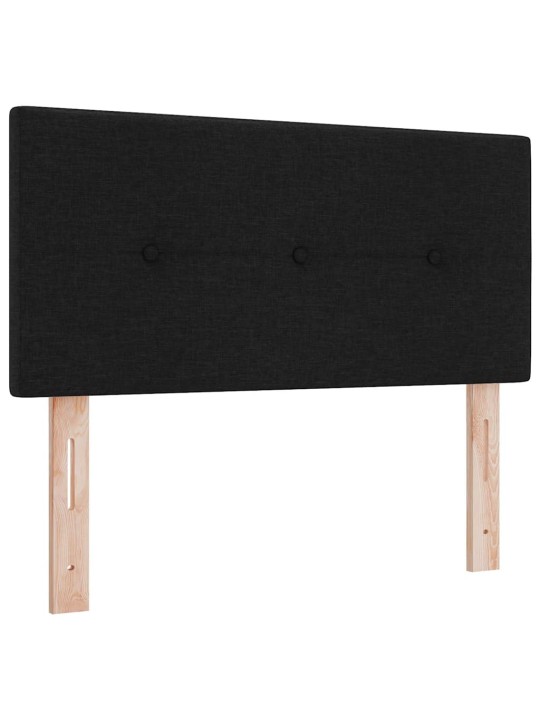 Kontinentaalvoodi madratsi ja peatsiga must 80 x 200 cm kangas