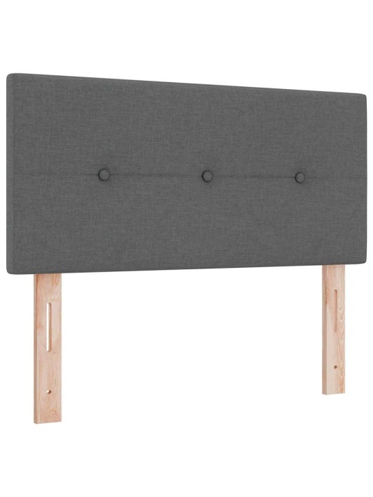 Kontinentaalvoodi madratsi ja peatsiga tumehall 90 x 200 cm kangas