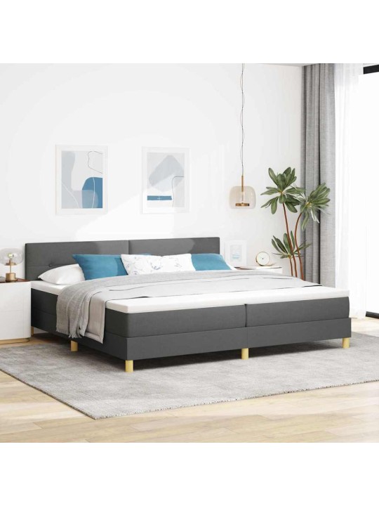 Kontinentaalvoodi madratsiga tumehall 200 x 200 cm kangas